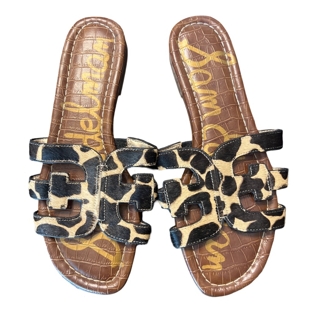 SAM EDELMAN cheetah print sandals, size 7